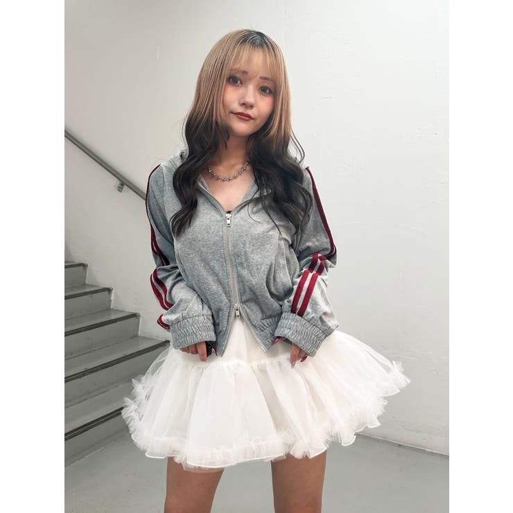 ベロアコンパクトラインZIPフーディ【セットアップ対応】 | jouetie | 詳細画像1 