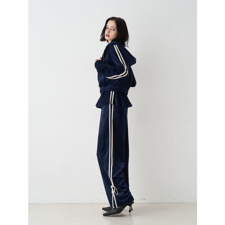 ベロアコンパクトラインZIPフーディ【セットアップ対応】 | jouetie | 詳細画像10 