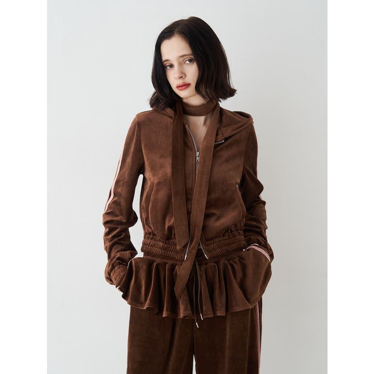 ベロアコンパクトラインZIPフーディ【セットアップ対応】 | jouetie | 詳細画像13 