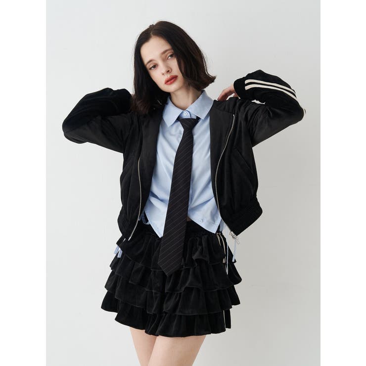 ベロアコンパクトラインZIPフーディ【セットアップ対応】 | jouetie | 詳細画像18 