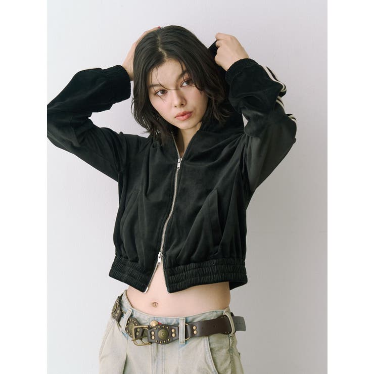 ベロアコンパクトラインZIPフーディ【セットアップ対応】 | jouetie | 詳細画像22 