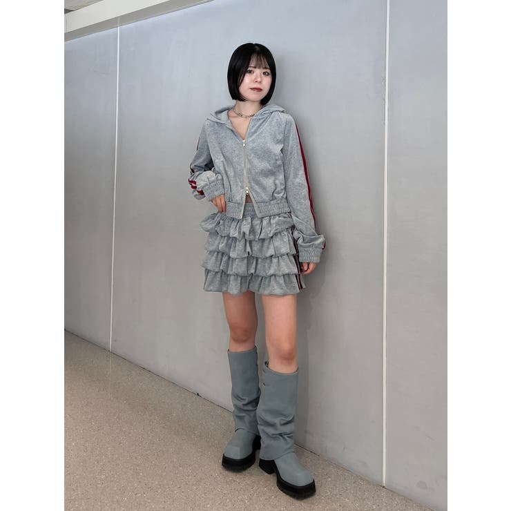 ベロアコンパクトラインZIPフーディ【セットアップ対応】 | jouetie | 詳細画像31 