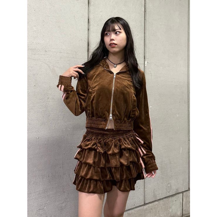 ベロアコンパクトラインZIPフーディ【セットアップ対応】 | jouetie | 詳細画像32 