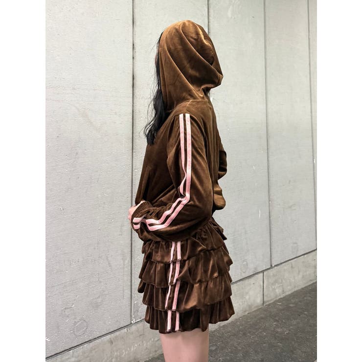 ベロアコンパクトラインZIPフーディ【セットアップ対応】 | jouetie | 詳細画像33 