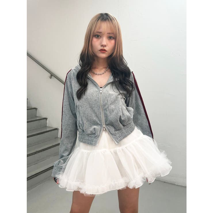 ベロアコンパクトラインZIPフーディ【セットアップ対応】 | jouetie | 詳細画像34 