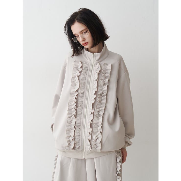 ルーズフリルトラックジャケット[品番：MKSW0066732]｜jouetie