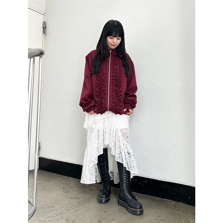 jouetie ルーズフリルトラックジャケット ブラック ルーズフリルトラックジャケット[品番：MKSW0066732]｜jouetie