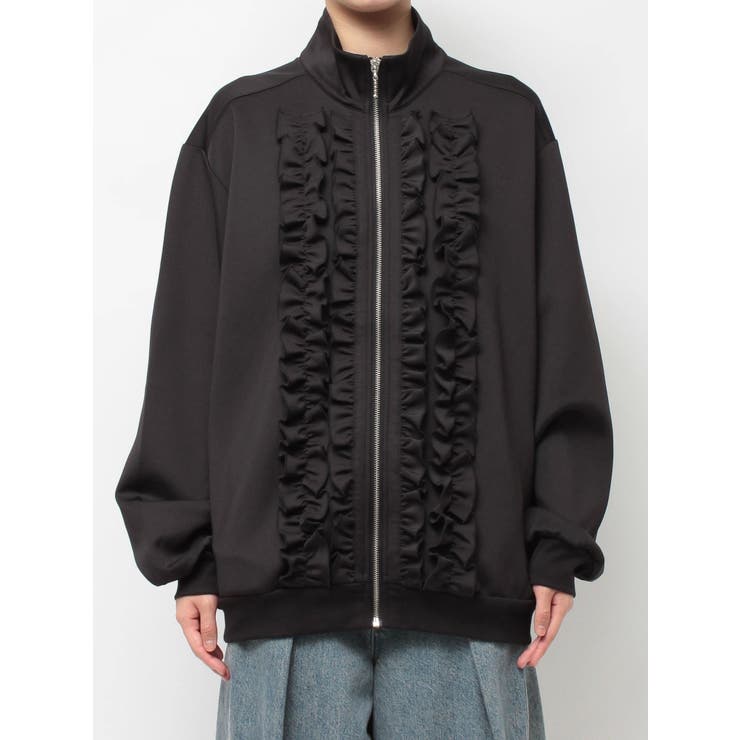 jouetie ルーズフリルトラックジャケット ブラック ルーズフリルトラックジャケット[品番：MKSW0066732]｜jouetie