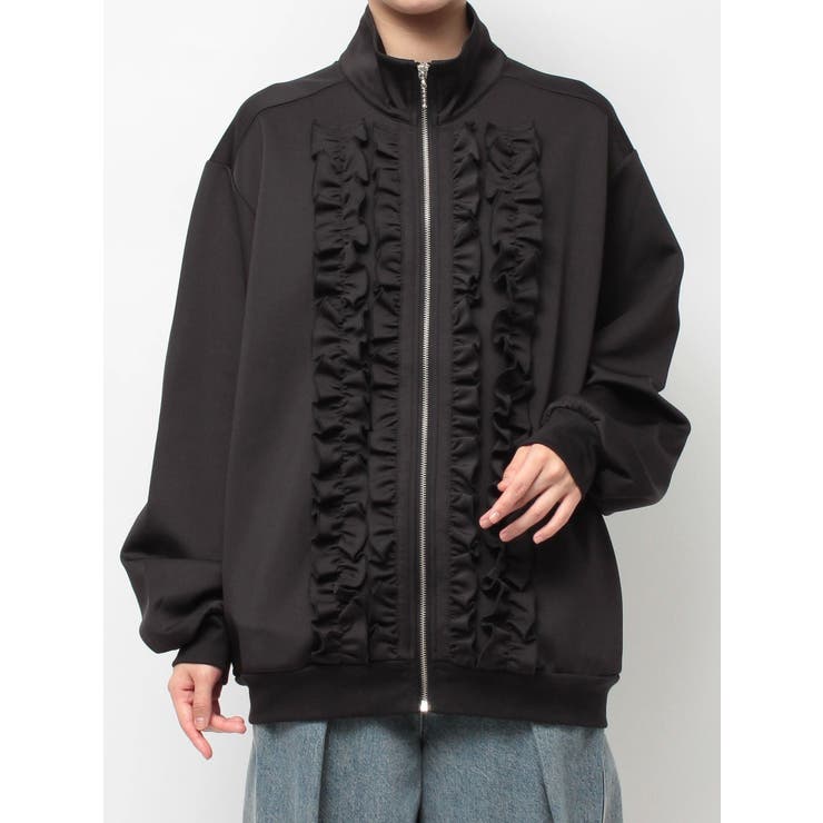 jouetie ルーズフリルトラックジャケット ブラック ルーズフリルトラックジャケット[品番：MKSW0066732]｜jouetie