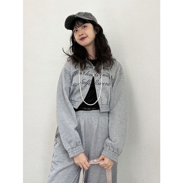 WEB限定】ラメクロップドZIPフーディー【セットアップ対応