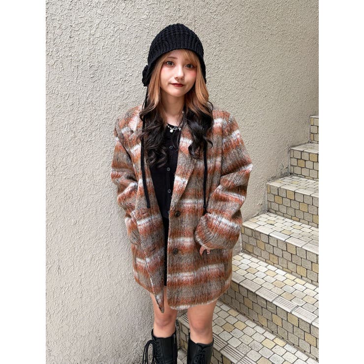 ブラウン | ウールライクジャケットコート | jouetie