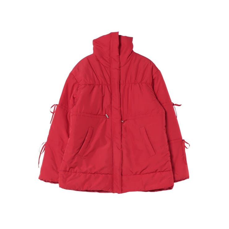 レッド | ウエストマークミドルパッファーコート | jouetie