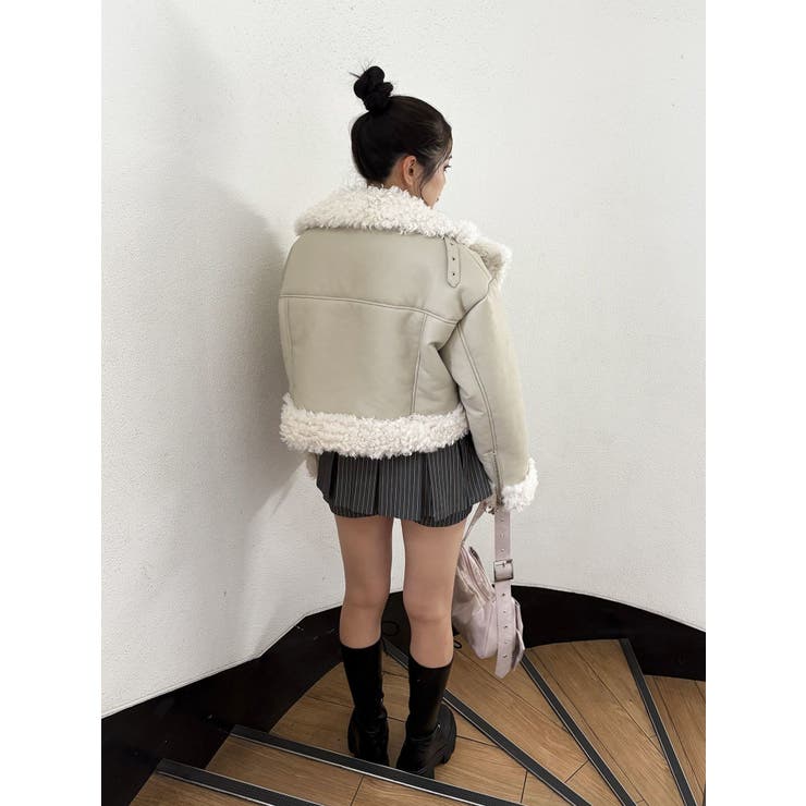 フェイクムートンショートジャケット | jouetie | 詳細画像17 