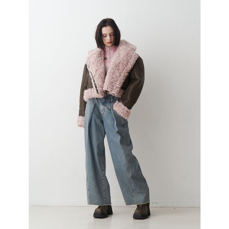 フェイクムートンショートジャケット | jouetie | 詳細画像6 