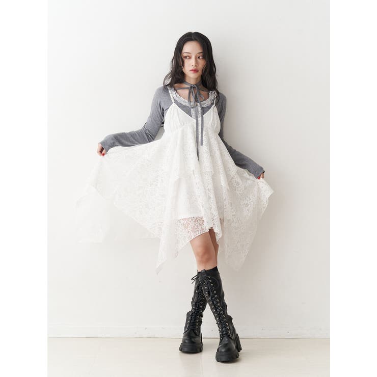 オフホワイト | パターンシアーキャミワンピース | jouetie