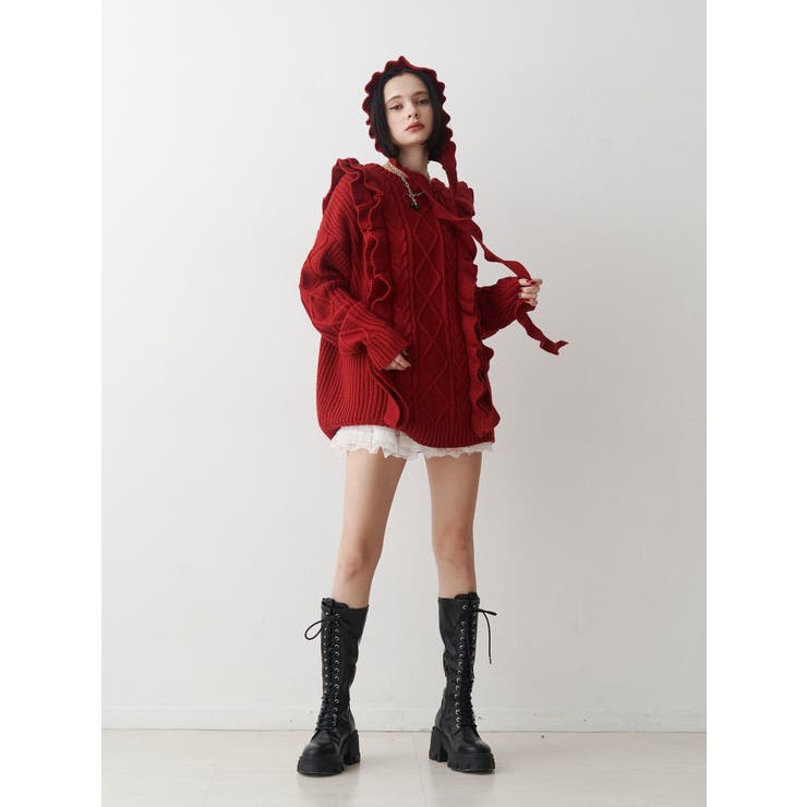 フリルケーブルバラクラバ | jouetie | 詳細画像2 