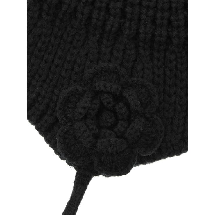 クロシェライクフラワーモチーフビーニー | jouetie | 詳細画像10 