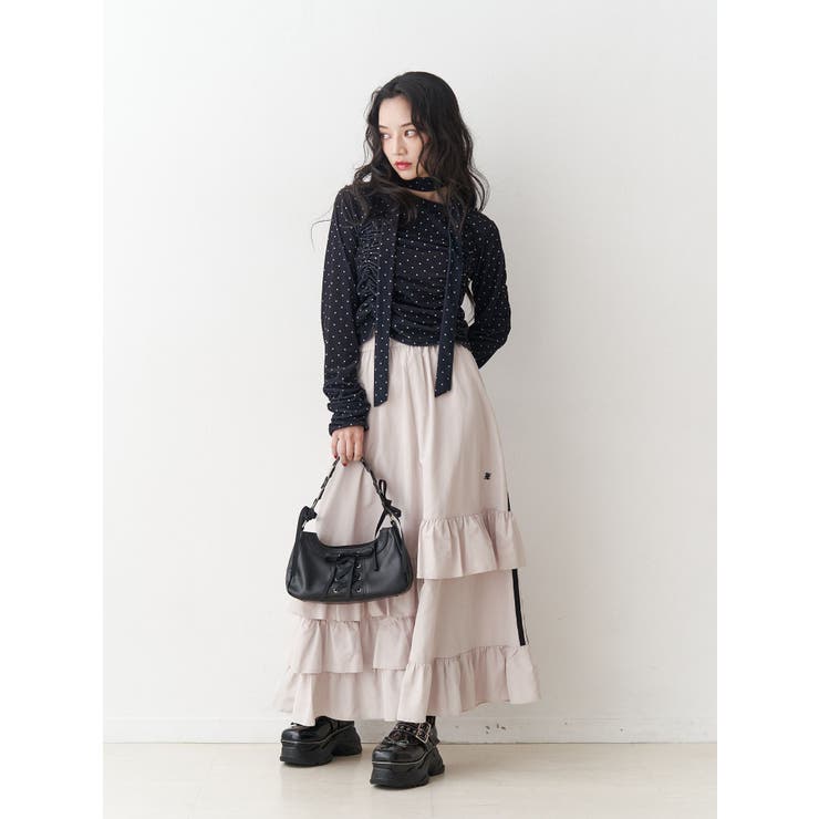 レースアップリボンハンドバッグ | jouetie | 詳細画像12 