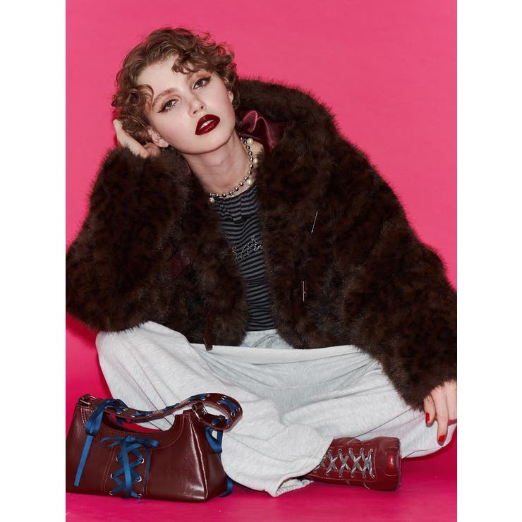 レースアップリボンハンドバッグ | jouetie | 詳細画像3 