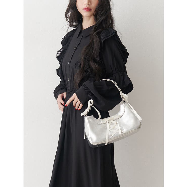 レースアップリボンハンドバッグ | jouetie | 詳細画像7 