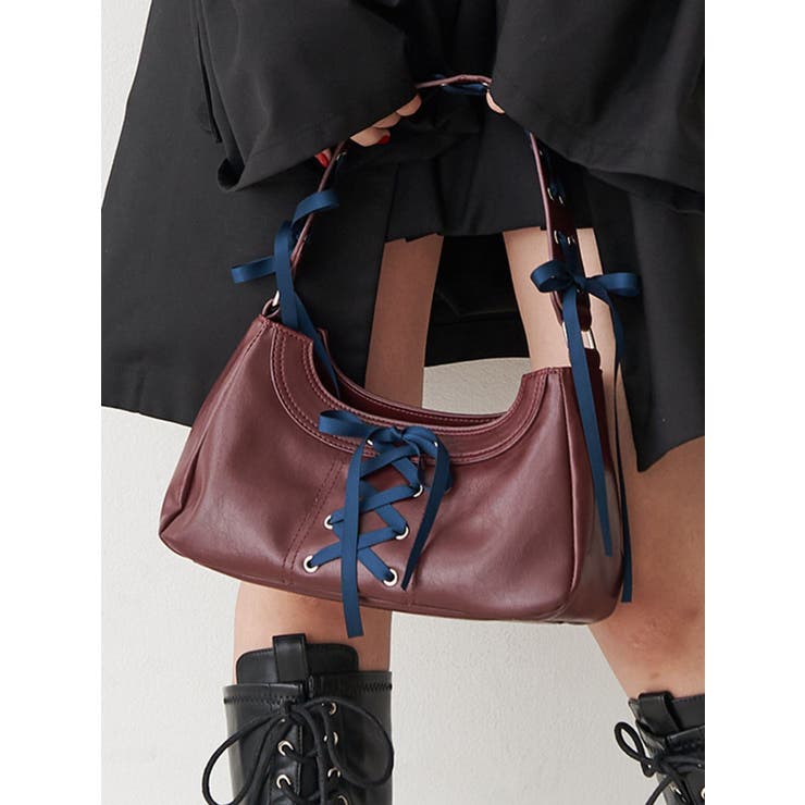 レースアップリボンハンドバッグ | jouetie | 詳細画像9 