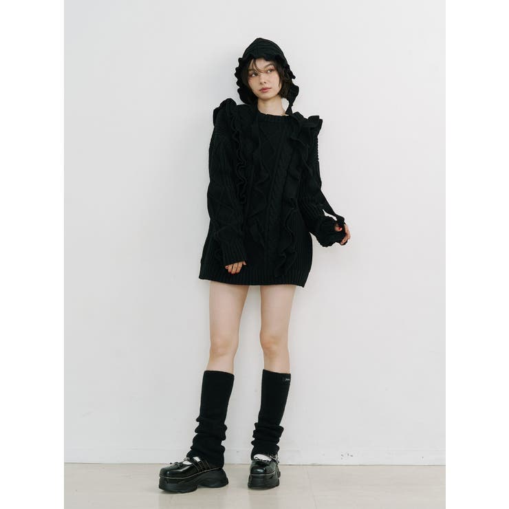 フリルケーブルニットチュニック | jouetie | 詳細画像12 