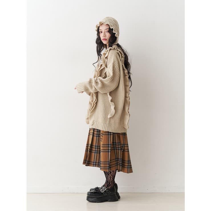 フリルケーブルニットチュニック | jouetie | 詳細画像18 