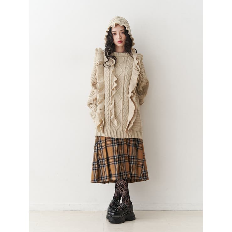 フリルケーブルニットチュニック | jouetie | 詳細画像20 