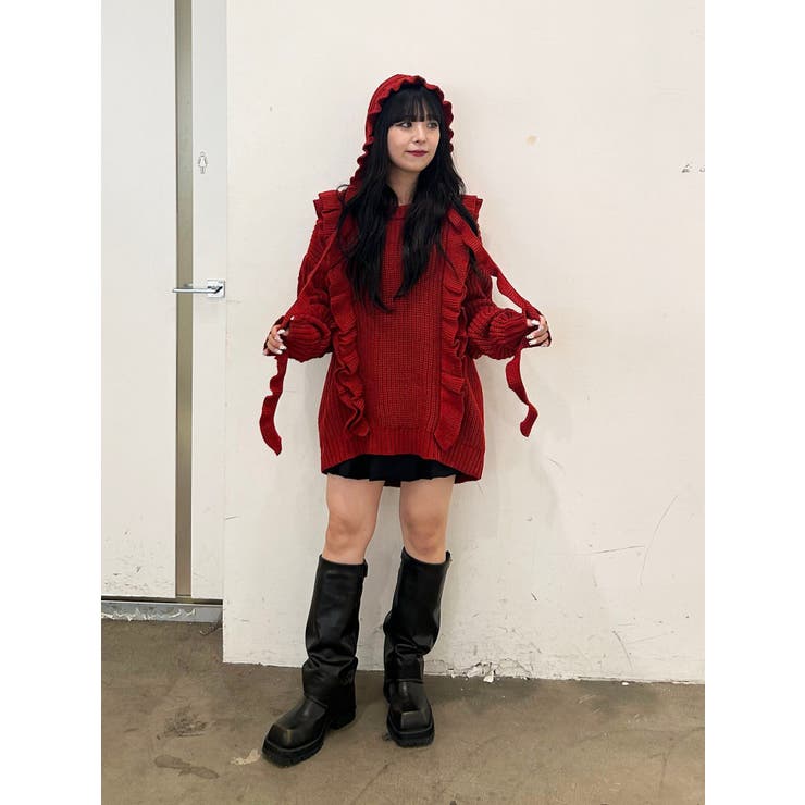 フリルケーブルニットチュニック | jouetie | 詳細画像30 