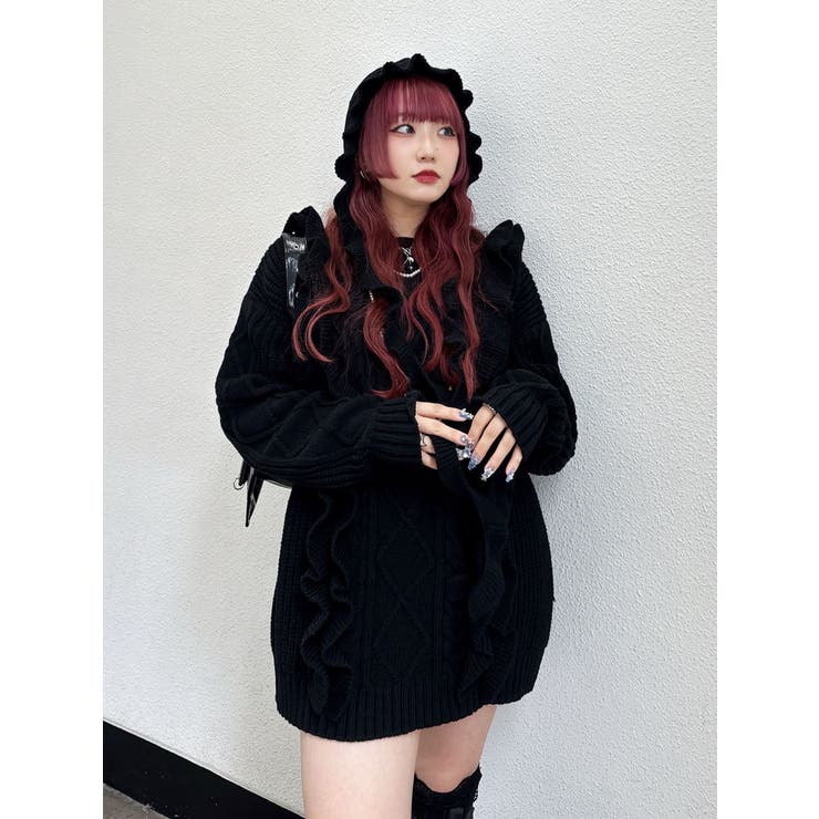 フリルケーブルニットチュニック | jouetie | 詳細画像31 