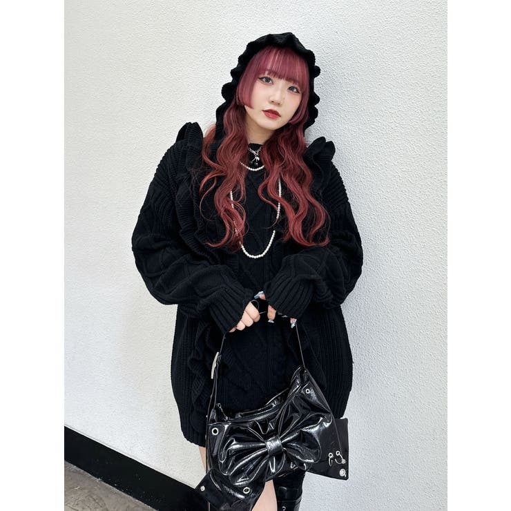 フリルケーブルニットチュニック | jouetie | 詳細画像32 