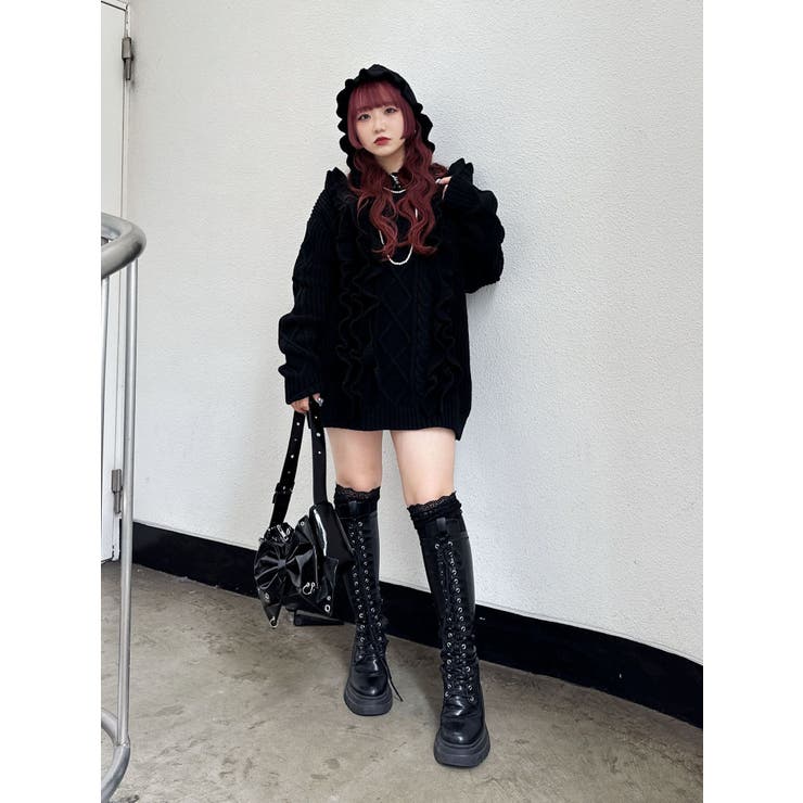 フリルケーブルニットチュニック | jouetie | 詳細画像34 