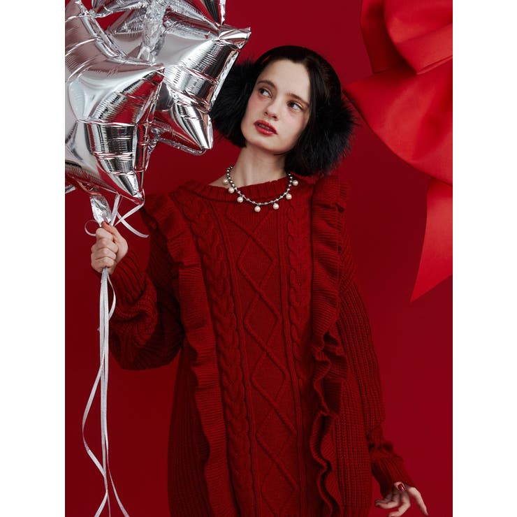 フリルケーブルニットチュニック | jouetie | 詳細画像37 