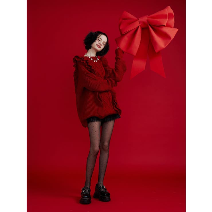 フリルケーブルニットチュニック | jouetie | 詳細画像43 