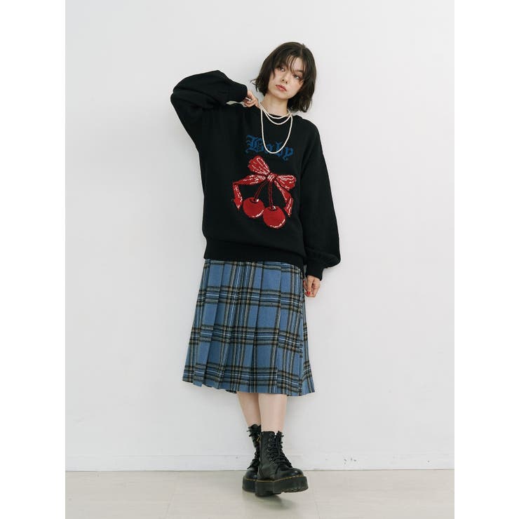 ジャガードチェリールーズニット | jouetie | 詳細画像10 