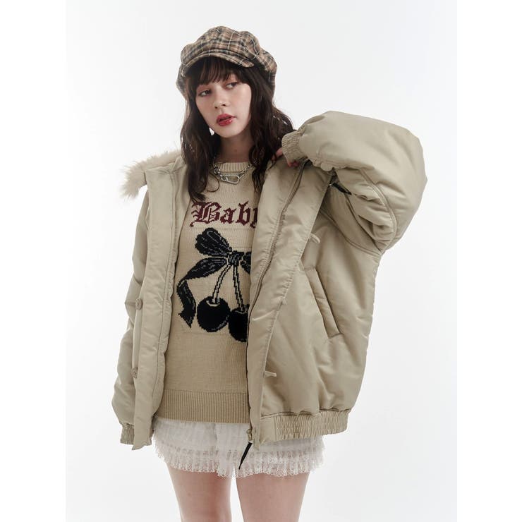 ジャガードチェリールーズニット | jouetie | 詳細画像15 