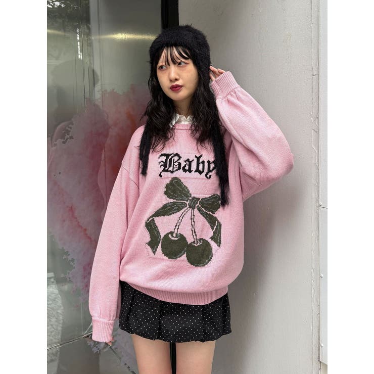 ジャガードチェリールーズニット | jouetie | 詳細画像21 