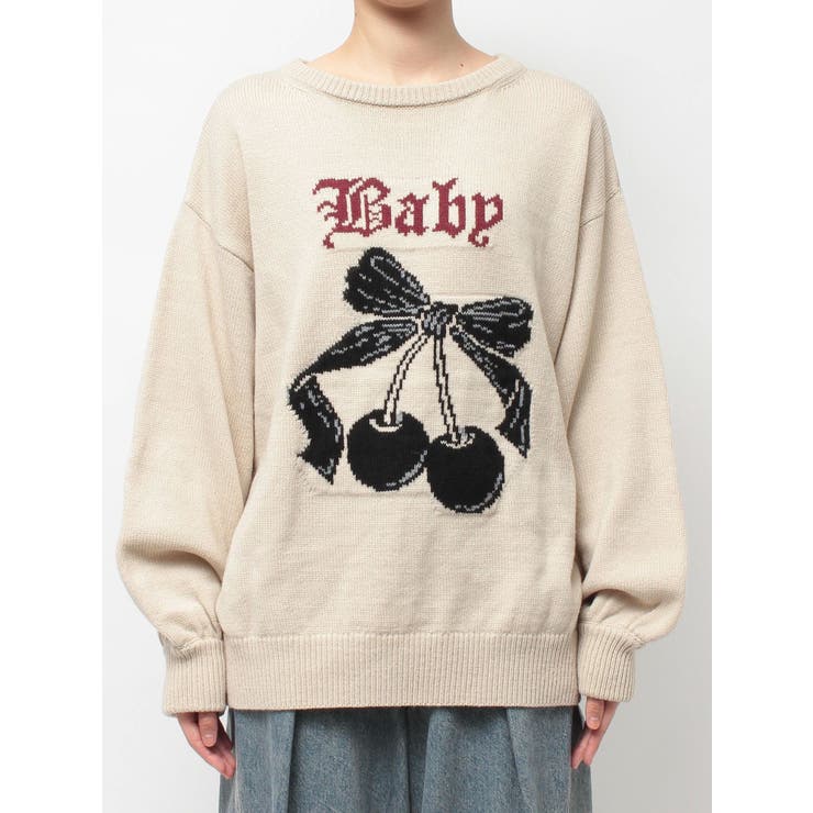 ジャガードチェリールーズニット | jouetie | 詳細画像24 