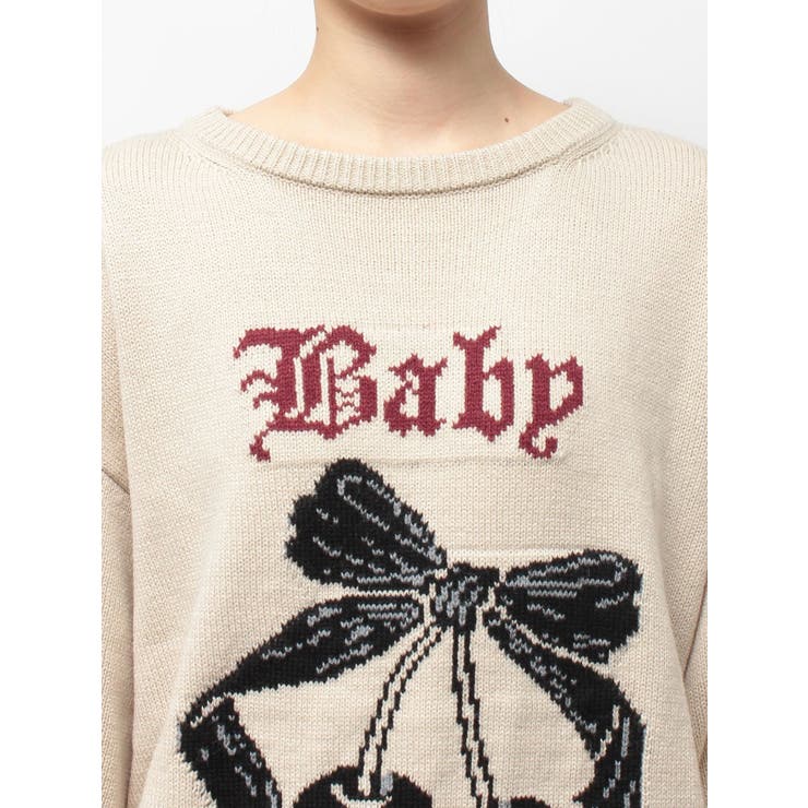 ジャガードチェリールーズニット | jouetie | 詳細画像27 