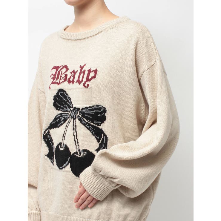 ジャガードチェリールーズニット | jouetie | 詳細画像28 