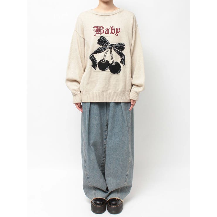 ジャガードチェリールーズニット | jouetie | 詳細画像31 