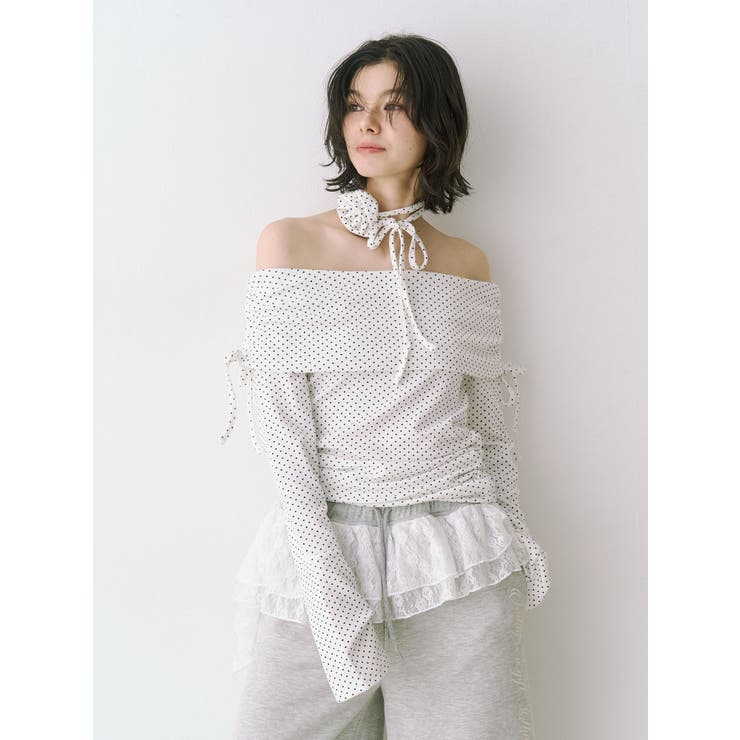 フレアスリーブオフショルトップス | jouetie | 詳細画像5 