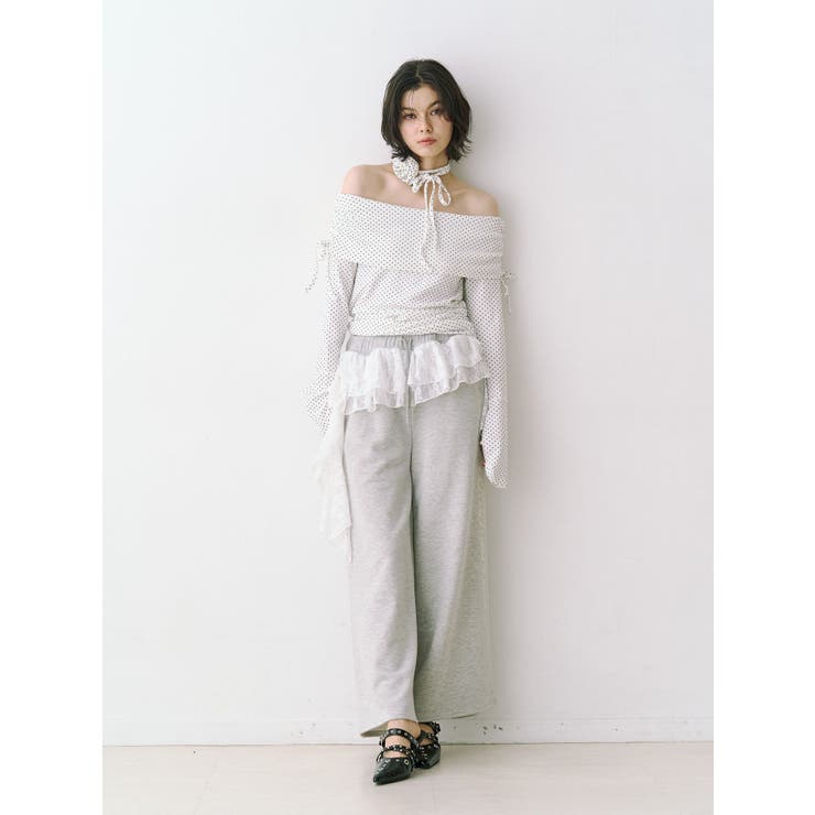 フレアスリーブオフショルトップス | jouetie | 詳細画像7 