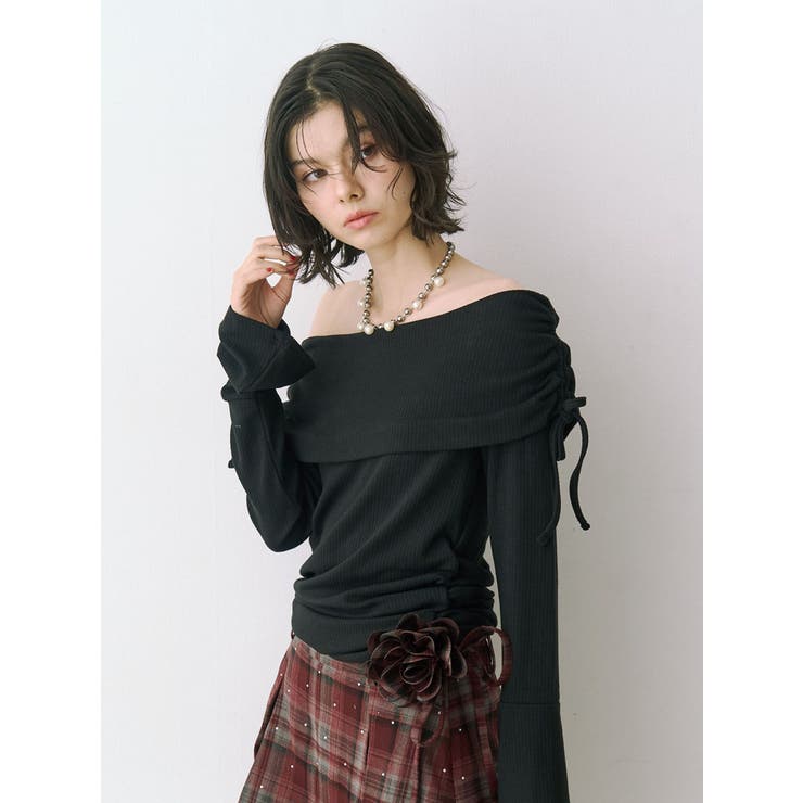 フレアスリーブオフショルトップス | jouetie | 詳細画像8 