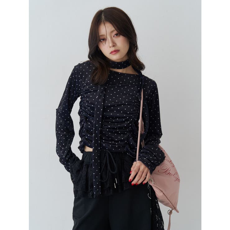 ブラック | シアーベロアチョーカートップス | jouetie