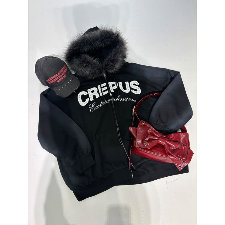 ブラック | ファードッキングルーズフーディー | jouetie