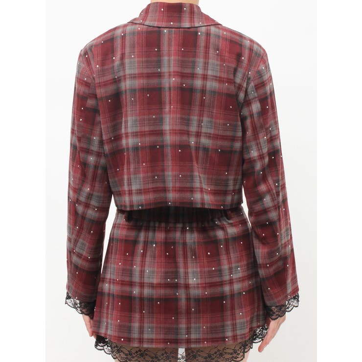 ステンカラーラインストーンショートジャケット【セットアップ対応】 | jouetie | 詳細画像22 