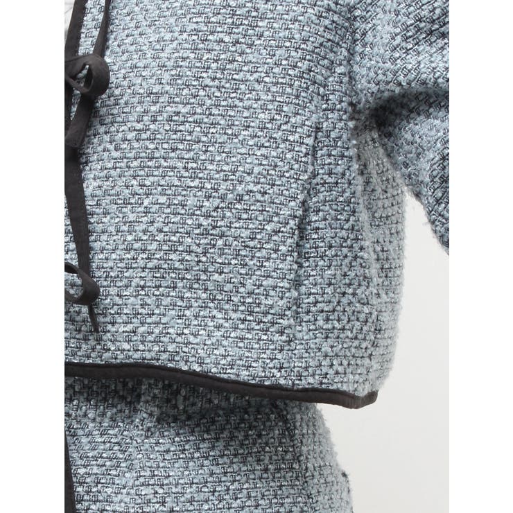 バイカラーツイードライクショートジャケット【セットアップ対応】 | jouetie | 詳細画像10 