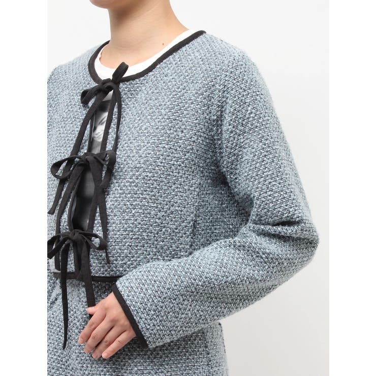 バイカラーツイードライクショートジャケット【セットアップ対応】 | jouetie | 詳細画像7 