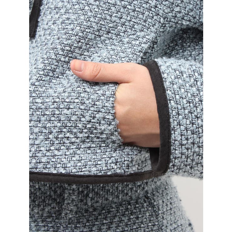 バイカラーツイードライクショートジャケット【セットアップ対応】 | jouetie | 詳細画像8 